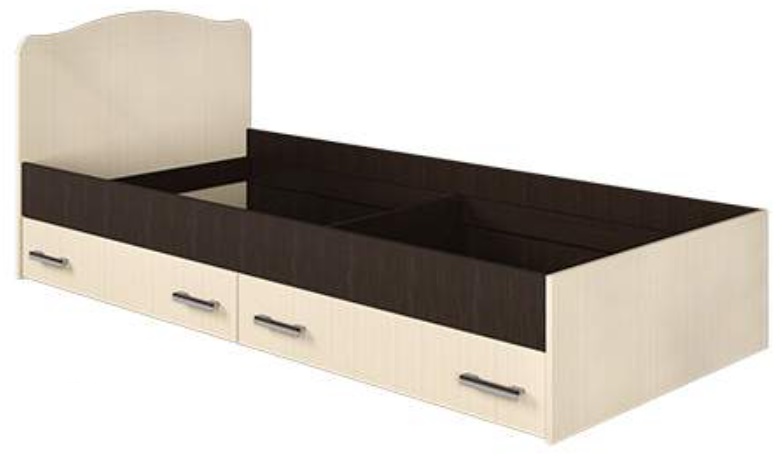 Фото Кровать односпальная с ящиками Светлана (СМ 90х190) без основания от производителя Мебель Маркет в Крыму по цене 10 300 ₽