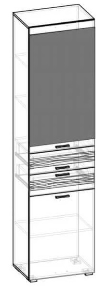Фото Шкаф-витрина Лотос ШК-805 от производителя Сантан в Крыму по цене 9 460 ₽