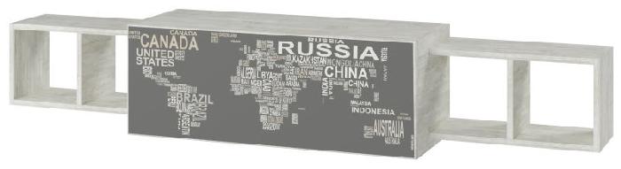 Полка навесная Поло (сосна винтерберг-серый графика (Регина) ) Полка навесная Поло (сосна винтерберг-серый графика (Регина) )