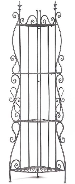 Этажерка кованая угловая 001  (серый (Tetchair) )