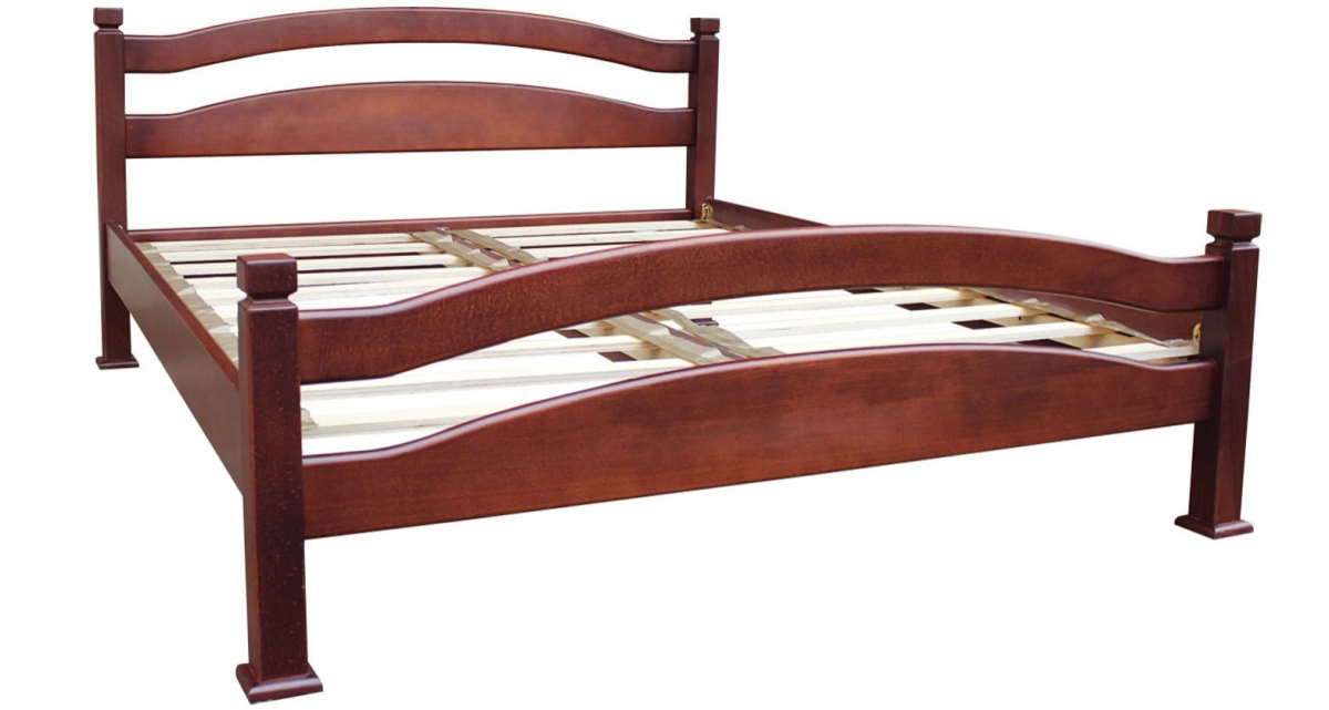 Фото Кровать двуспальная №6 (бук) (СМ 140х200) основание ламелии от производителя Алина мебель в Крыму по цене 28 220 ₽