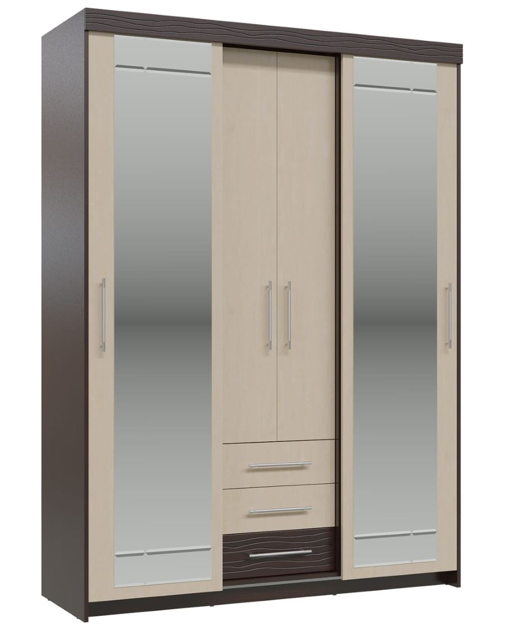 Фото Шкаф-купе с ящиками Олимп (2 двери) от производителя Гранд Кволити в Крыму по цене 36 860 ₽