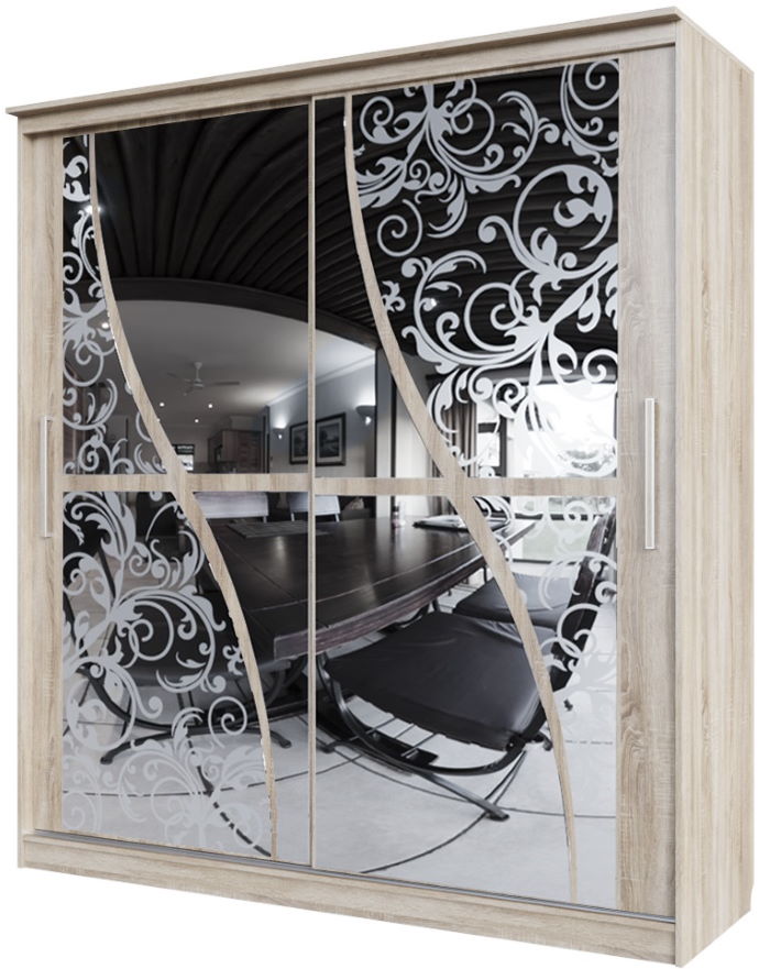 Фото Шкаф-купе №19 Волна (2,0 - 2 двери) от производителя SV-мебель в Крыму по цене 45 060 ₽