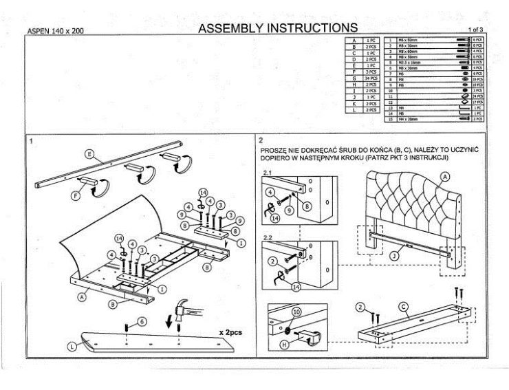 Фото Кровать двуспальная Signal Aspen (СМ 140х200) c ортопедическим основанием от производителя Signal в Крыму по цене 69 060 ₽