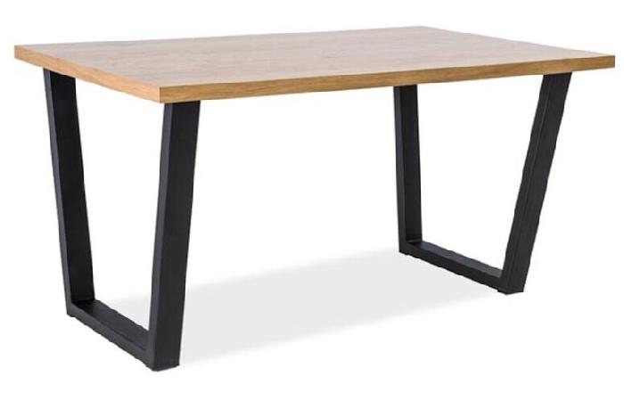 Стол обеденный Signal Valentino (1,5) (металл, шпон-дуб,  черный (Signal) )