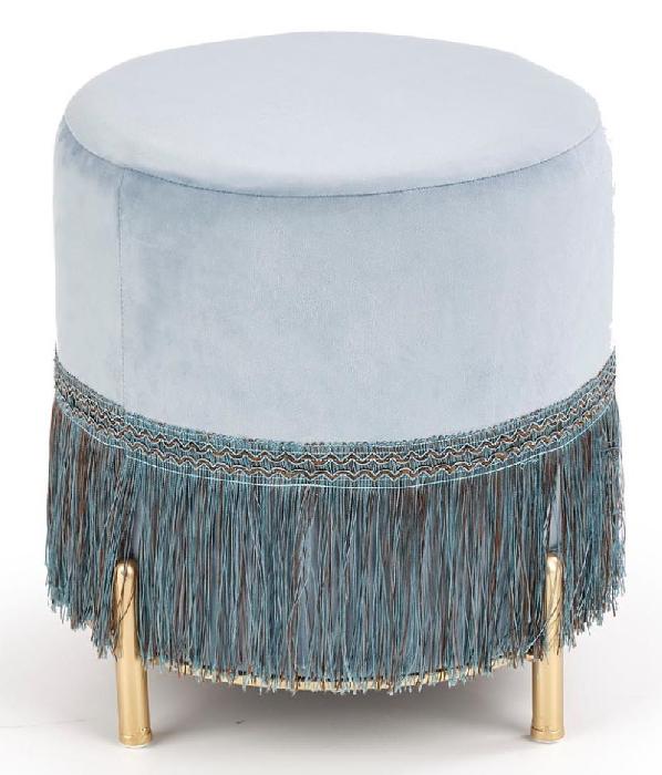 Пуф Halmar Cosby (ткань, золотой, светло-синий (Halmar ) ) Пуф Halmar Cosby (ткань, золотой, светло-синий (Halmar ) )