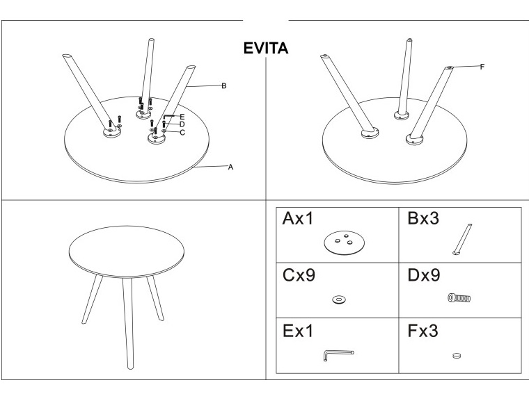 Фото Стол обеденный Signal Evita от производителя Signal в Крыму по цене 32 490 ₽