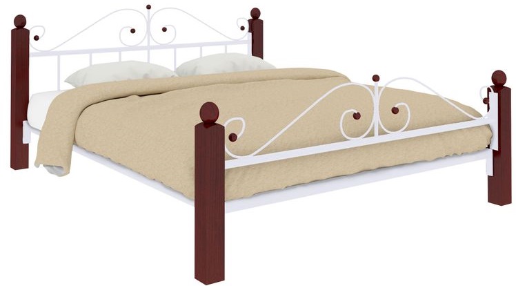 Фото Кровать двуспальная Диана Lux Plus (СМ 160х190) трубка металл от производителя Милсон в Крыму по цене 22 280 ₽