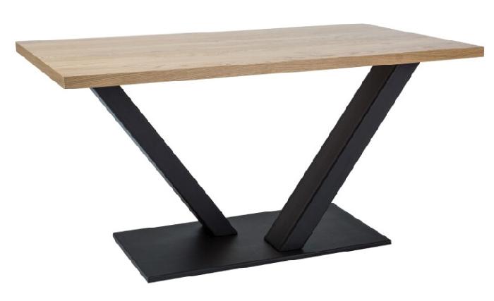 Стол обеденный Signal Vector (1,8) (металл, шпон-дуб,  черный (Signal) )