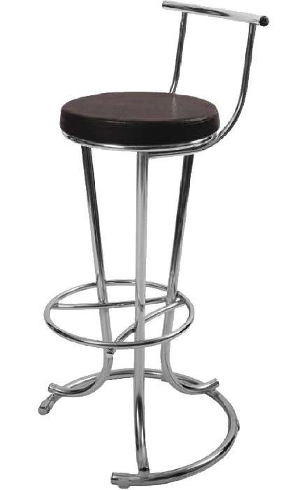 Стул барный Омега ( Обивка стула:кожзам , хром, 030 коричневый (Кристалл) )