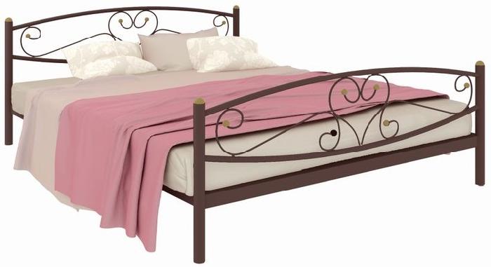 Кровать двуспальная Каролина Plus (СМ 160х200) трубка металл ( 160х200 , металл , медная шагрень , без подъемного мех. , без ящиков , без матраса (Милсон) ) Кровать двуспальная Каролина Plus (СМ 160х200) трубка металл ( 160х200 , металл , медная шагрень , без подъемного мех. , без ящиков , без матраса (Милсон) )