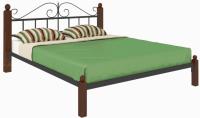 Фото derevyannye-krovati кровать двуспальная диана lux (см 180х190) трубка металл производитель Милсон