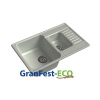 Мойка Granfest eco-21К (ГР 740х480хh200) (шир.ящ.min 720) без сифона (Цвет мойки черный) в Крыму от производителя в интернет магазине Планета Комфорта Мойка Granfest eco-21К (ГР 740х480хh200) (шир.ящ.min 720) без сифона (Цвет мойки черный) в Крыму от производителя