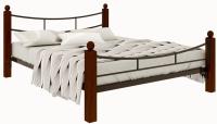Фото derevyannye-krovati кровать двуспальная софия lux plus (см 140х200) трубка металл производитель Милсон