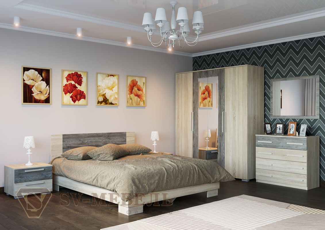 Фото Кровать двуспальная Лагуна-2 (СМ 160х200) комплектуется настилом от производителя SV-мебель в Крыму по цене 14 900 ₽