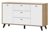 Фото mebel-dlya-gostinits комод комбинированный милан (3 ящика) двухстворчатый производитель SV-мебель