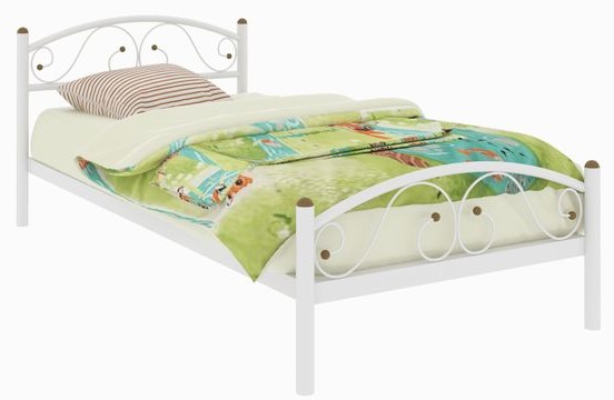 Фото Кровать односпальная Вероника Plus (СМ 90х190) трубка металл от производителя Милсон в Крыму по цене 9 340 ₽