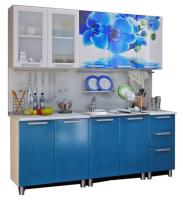 Кухня Люкс Лазурь (2,0) (серый, фотопечать-лазурное небо,(БТС)) в Крыму от производителя 