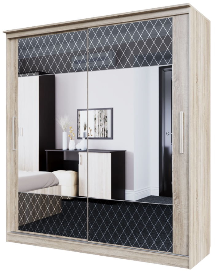 Фото Шкаф-купе №19 Классик черный (1,5 - 2 двери) от производителя SV-мебель в Крыму по цене 34 190 ₽