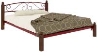 Фото derevyannye-krovati кровать двуспальная вероника lux (см 160х190) трубка металл производитель Милсон
