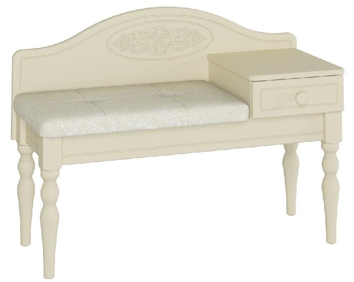 Банкетка Ассоль плюс АС-41 (правая) (ткань, ваниль, в ассортименте (Компасс) )